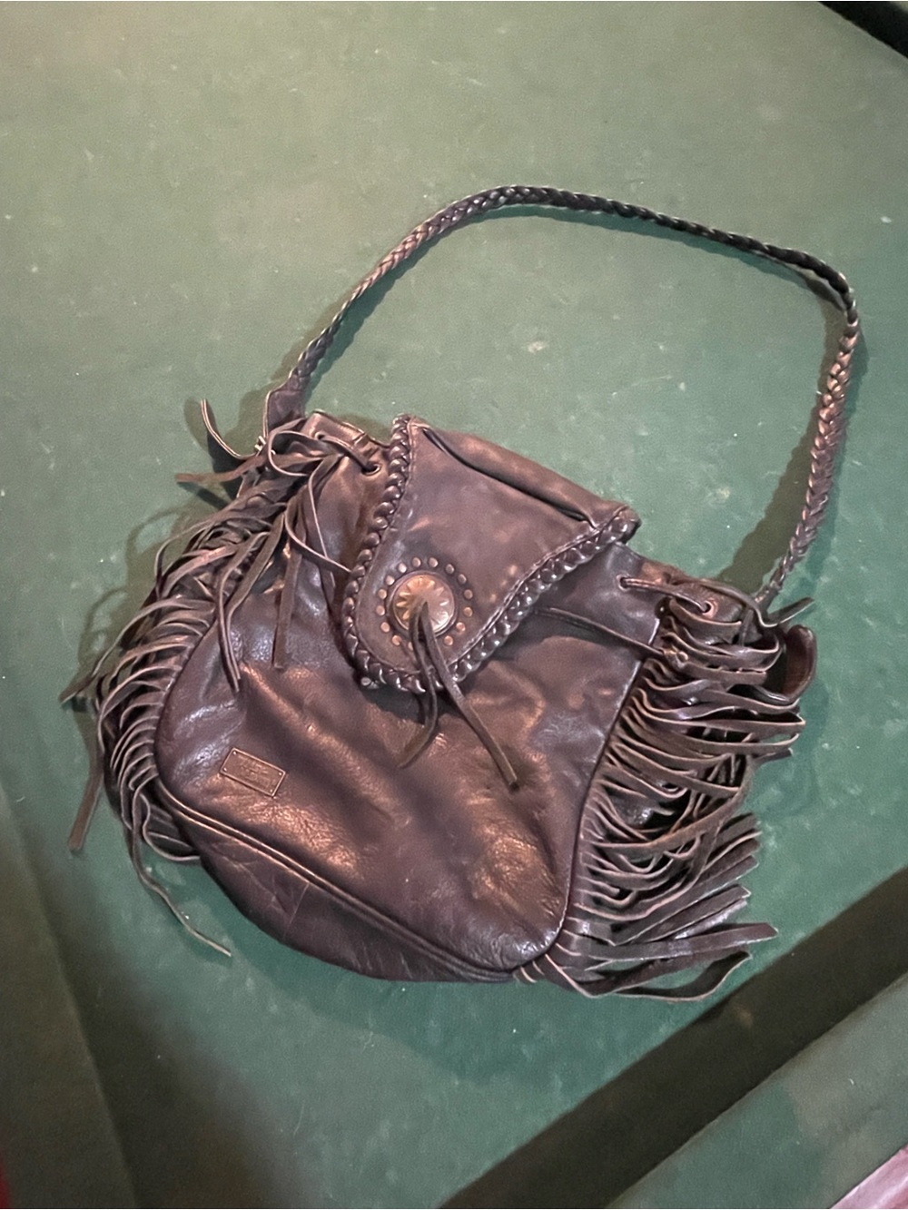 Harley Davidson Fringed Leather Shoulder Bag
